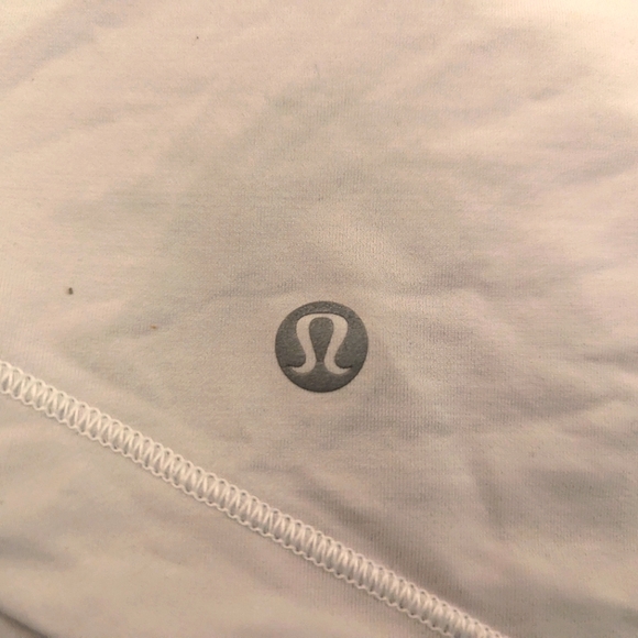 Lululemon White/Gray Workout Top with Mesh Paneling Size 10 - Picture 7 of 8